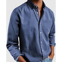 Summer Loose Long Sleeve Pullover Casual Shirt Fashion Basic Style Gray Khaki White