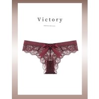Victoria Dobell Sexy Red Underwear Women's Hollow Low Waist Fashion Lace Zodiac Year Briefs