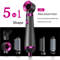Multifunctional Hot Air Hair Styler 3 1 Blow Dryer Straightener & Curler Dual Nozzles 750W Fast Heating 3 Speed Settings