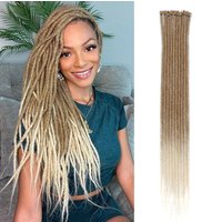 High Temperature Silk Crochet Hook For African Hip Hop Reggae Dreadlocks Hair Thick Synthetic Clip-in Wigs Straight Long Average Size