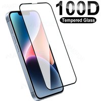 100D Safety Tempered Glass For Apple iPhone 14 13 12 11 Pro Max mini Screen Protector iPhone X XR XS Max Protective Glass Film
