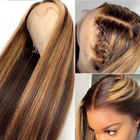 hot selling 13×4 Highlight Straight 13×6 HD Frontal For Women Human Hair Wig Honey Blonde Lace Front Wigs