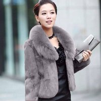 Women's Clothing Teddy Bear Faux Fur Coat With Fox Collar – Slim Fit Short Jacket, Winter Fashion Outerwear