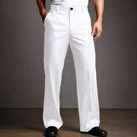 Men's Classic Dress Trousers For Business & Daily Wear | Straight Leg Formal Pants With Front Button & Pockets