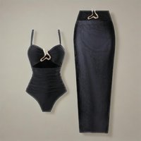 Elegant One Piece Swimsuit High Waist Tummy Control Sexy Backless Design Quick Dry Fabric Perfect Swimming & Beach Vacation