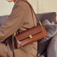 New Fashion And Popular Niche Design, Stick Bag, Genuine Leather Mesh Red Underarm Bag, French Style Shoulder Bag For Women