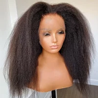 Kinky Straight Brazilian Lace Front Human Hair Wig