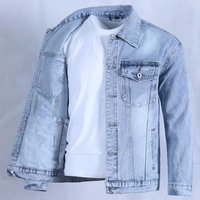 Slim Fit Denim Jacket Retro Style Versatile Outerwear Spring Autumn Trendy Workwear Top