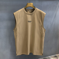  Summer Sleeveless T Shirt Casual Loose Fit Vintage Graphic Print Muscle Tank Top Gym Streetwear