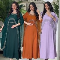 2025 New Women's Abaya Diamond Dress Evening Dress Robe