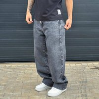 Clothing High end American Casual Heavyweight Washed Retro Premium Denim Jeans Straight Leg Loose Fit Wide Leg.