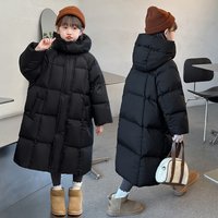 2024 Down Cotton Jacket Extended Knee Length Cotton Jacket Korean Style