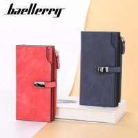Baellerry Women’s Long Wallet New Arrival Multi-card Matte Leather Clutch Multi-functional Mobile Phone Bag