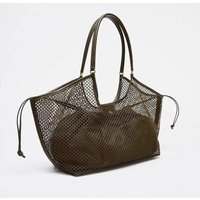 Large Capacity Women’s Hollow Mesh Beach Outdoor Travel Vacation Storage Tote Bag