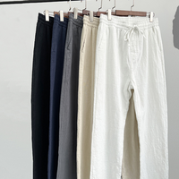 Clothing Linen Pants Summer Thin Loose Straight Pants Drape Cotton Linen Trousers Casual Pants