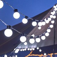 LED Globe String Lights – Waterproof Plug Battery Solar Camping Lights 