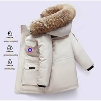 Handsome Goose Down Jacket 08 Expedition Thick Windproof Winter Parka Parent Wear Clothing Hooded Jacket