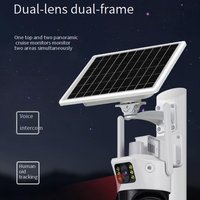 V380 Solar CCTV Camera Dual Lens 4G WiFi Connectivity 6MP HD Night Vision Remote Monitoring Via Phone Outdoor Security Camera