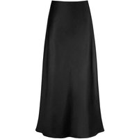 Elegant High Waisted Mermaid Skirt – Flowy Line Midi Skirt Smooth Acetate Fabric Black Beige Apricot Brown Pink S M L XL XXL