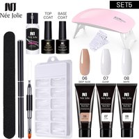 Nail Glue 15ml Nail Extension Glue Set Nail Mold Double Headed Brush Nail Crystal Extension Glue Set Phototherapy Gel