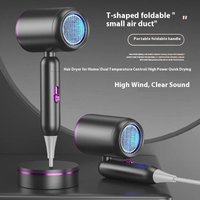 Professional Foldable Hair Dryer High Speed Motor Dual Voltage 3 Heat Cool Settings & Concentrator Nozzle Home & Travel