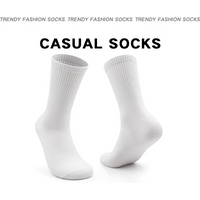 Socks mid tube pure cotton socks autumn winter sweat absorbent breathable socks same style socks casual pure socks