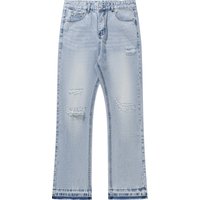 Clothing Niu Wangfeng Niche Trendy Brand American Style Washed Old Loose Hole Cleanfit Jeans