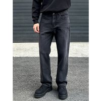 Slim Stretch Straight Leg Jeans Classic Solid High Street Trendy European American Cross Border Simple Temperament Trousers