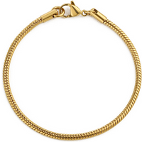 Manco round snake chain stainless steel bracelet fashion plated personalized thin all match hand jewelry