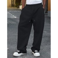 American Style Curved Casual Pants Autumn Straight Leg Sports Sweatpants Drawstring Slimming Wide Leg Trousers
