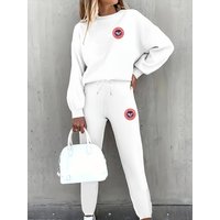Women's Casual Hoodie & Wide Leg Sweatpants Set - Fall Winter Streetwear Tracksuit