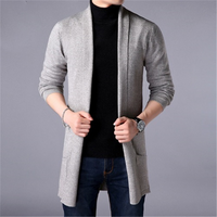 Long Knit Cardigan Oversized Pocket Sweater Minimalist Top Coat All Seasons
