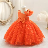 Mother&Kids Girls' off-shoulder dress small host show dress girls' dress Princess dress