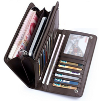 Men Long Wallet Clutch Bag Credit Card Holder Purses Carteira Masculina Carteras Billetera Hombre PU Leather Money