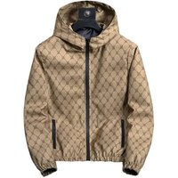 Spring Autumn 2025 Fashion Light Luxury Outerwear Coat Letter Printing Long Sleeve Casual Loose Zipper Hoode Jacket