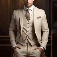 Sophisticated Three Piece Suit Style Formal Wedding Banquet Grooms Suit