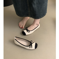 Women's red single shoes women flat spring and autumn new fairy gentle ballet bean shoes