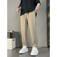 Men's Lightweight Straight-Leg Pants – Summer Staple With Wrinkle-Free & Flowy Silhouette For Casual & Smart Wear