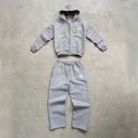 Unisex Premium Fleece Tracksuit - Full-zip Hoodie And Running Pants Set, Printed Design, Ultimate Comfort-1