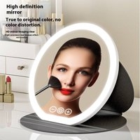 3 LED Vanity Mirror Touch Control Foldable Makeup Mirror Home Office & Travel
