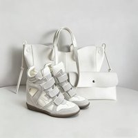 Women's Tote Bag & Platform Sneakers Set – Large Capacity Work Bag With Hidden Wedge Shoes (Casual Chic Combo)