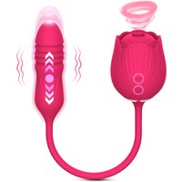 Telescopic Vibrating Egg Double Head Sucking Vibrating Egg Female Masturbation Sex Toy