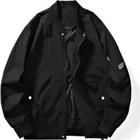 Spring Autumn Flight Jacket Loose Pocket workwear Casual Stand up Collar Jacket Coat Trendy