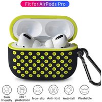 Cover Airpod Pro Case Shock proof Honeycomb Double Layer Silicone Protective Hook Case Airpods Pro