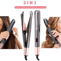 Straightener And Curler 2-in-1, Professional Negative Ion Curler, Fast Heating