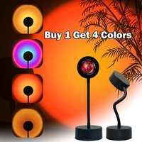 USB Lamp Sunset Projector Mood Living Bedroom Night Light Room Decor Bar Atmosphere Photography Background