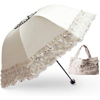 Lace UV Parasol Windproof Folding|Sun Rain Dual Protection