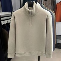 Men's Quarter-Zip Fleece Lined Sweatshirt – Heavyweight Brushed Cotton Stand Collar Pullover – Relaxed Fit S-4XL For Autumn & Winter