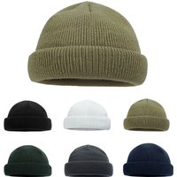 Japanese Style Solid Melon Skin Versatile Street Retro Warm Cold Autumn Winter Short Knitted Hat