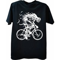 Funny Skeleton Skull Cycle Bicycle T Shirts Graphic Cotton Streetwear Short Sleeve Haruku Cycling Bike T shirt